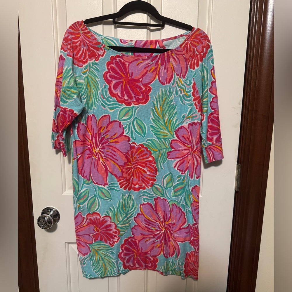 Lilly Pulitzer Multicolor Floral tshirt Dress EUC size M